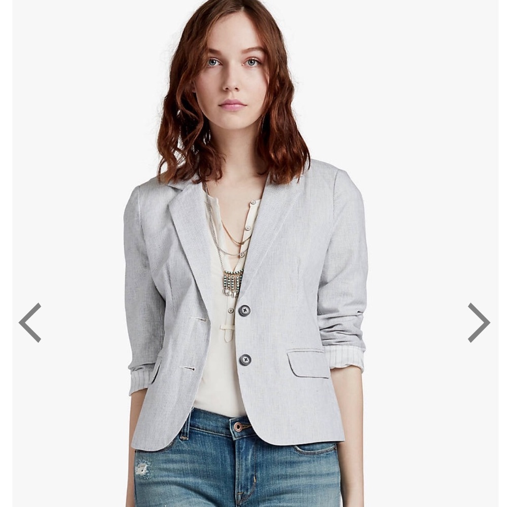 Lucky Brand Linen Blazer 0